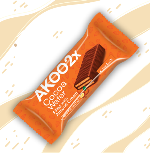 ویفر آکو دوقلو بادام